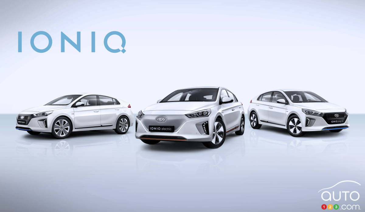 Genève 2016 : voici les Hyundai IONIQ hybride, enfichable et électrique